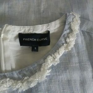 french curve linen dress